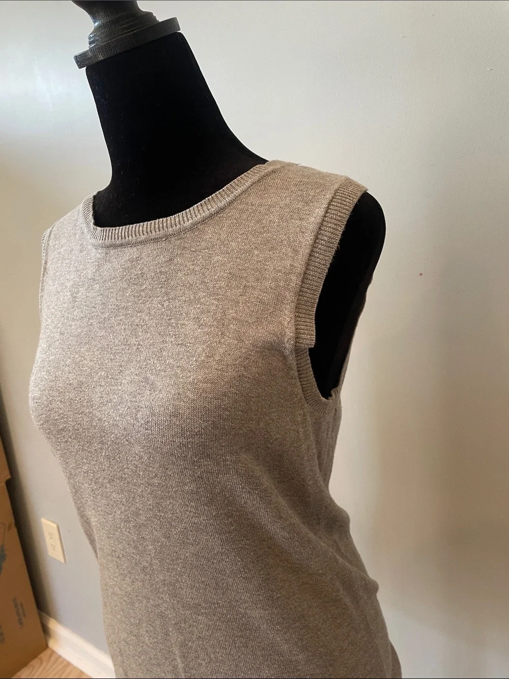 Grey cardigan sweater and sleeveless sweater set medium like new
